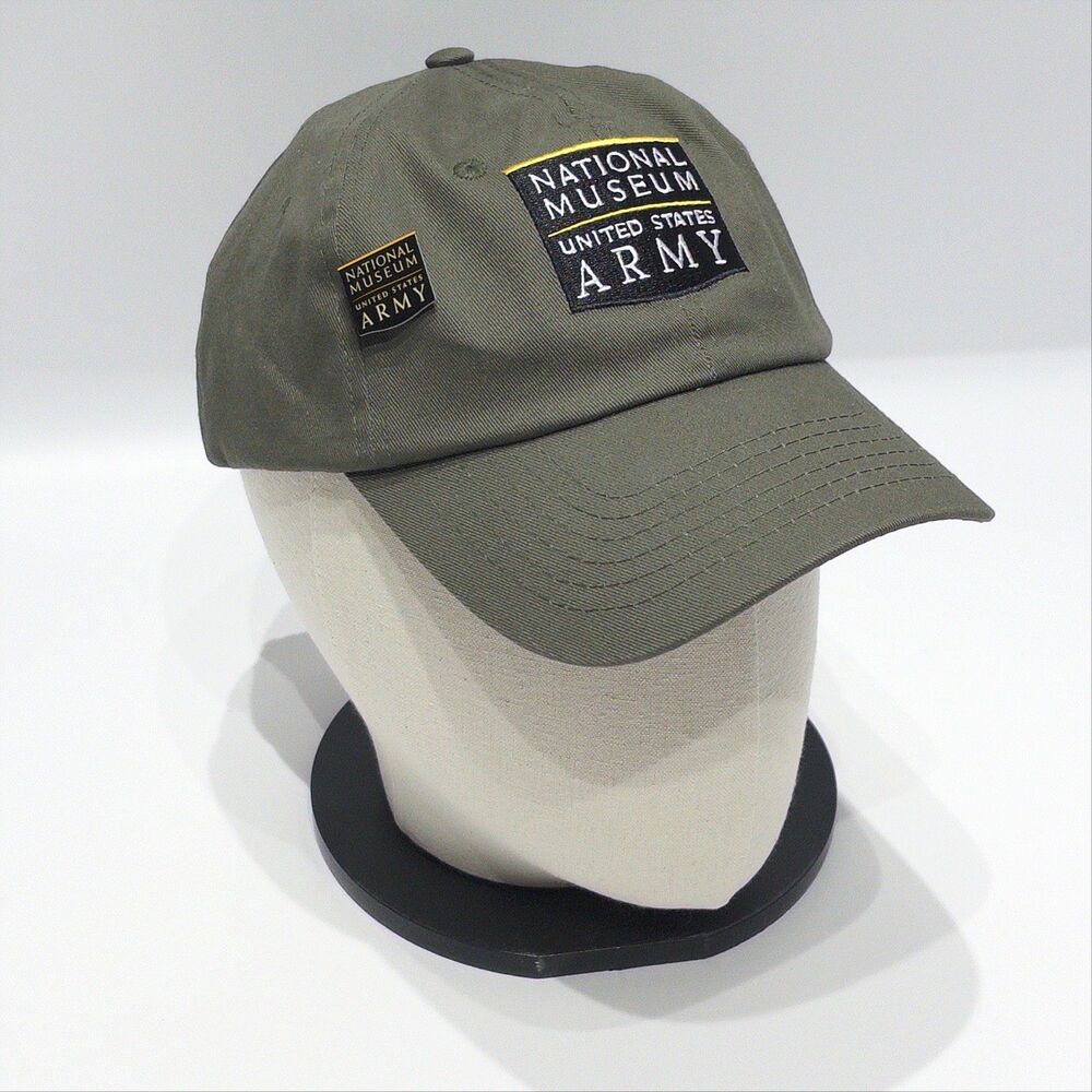 NWOT National Army Museum Founding Sponsor Olive Green Cap Hat & Pin Set (B2)